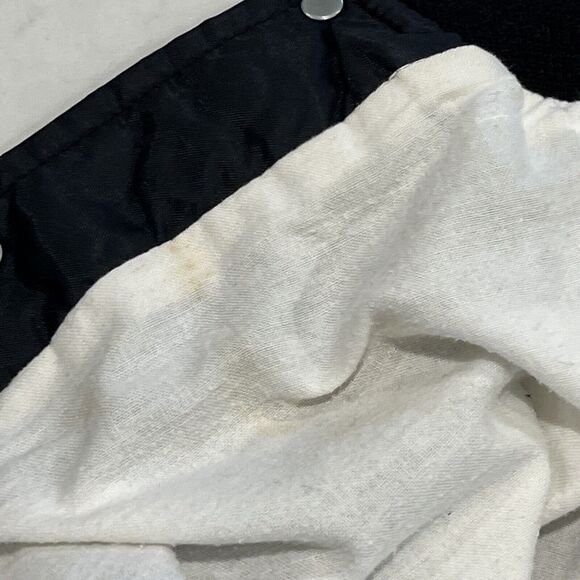 West Wind Large Vintage Nylon Stripe Collar Snap Bomber Jacket 80s Champs USA - Picture 14 of 14